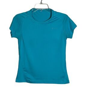 Decathlon Quechua Techfresh 50 Short Sleeve‎ Activewear Top in Blue Women’s SZ S